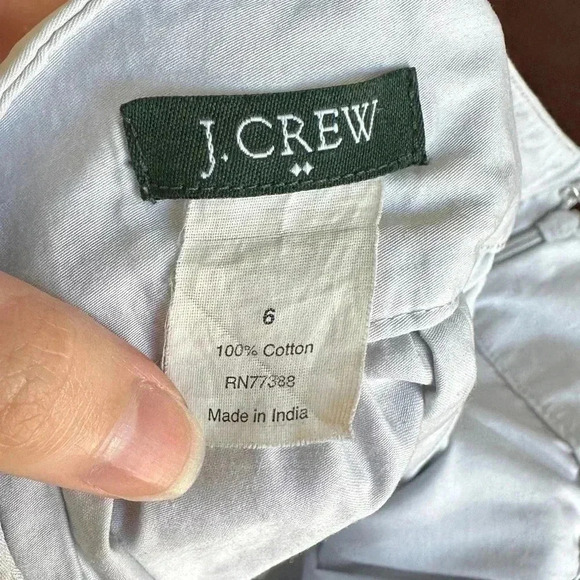 J. Crew Light Grey A-Line Mini Stretch Skirt, Size 6 - Picture 13 of 16